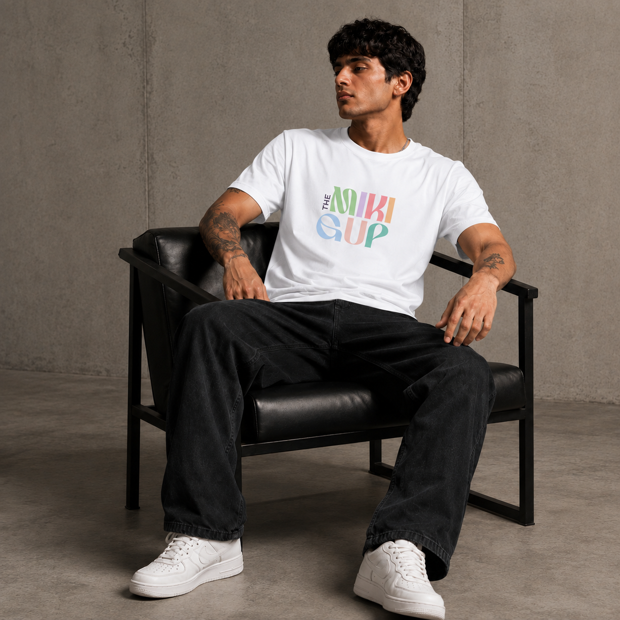 MIKIGUP Graphic Tee – White