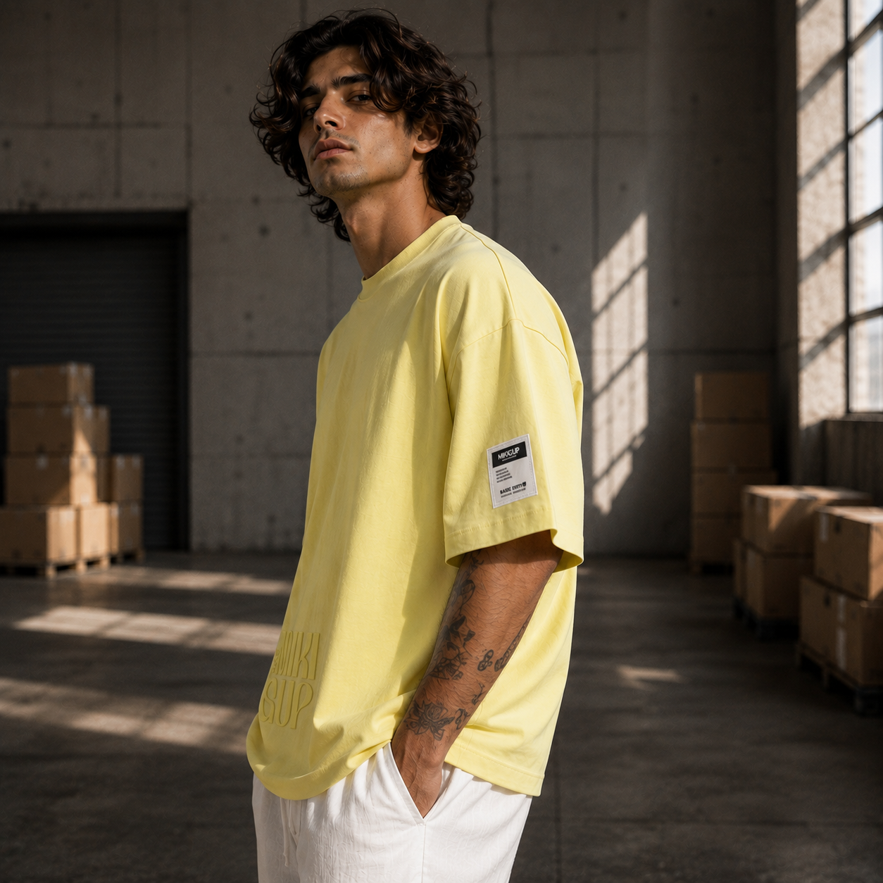 Oversized Tee – Lime Yellow
