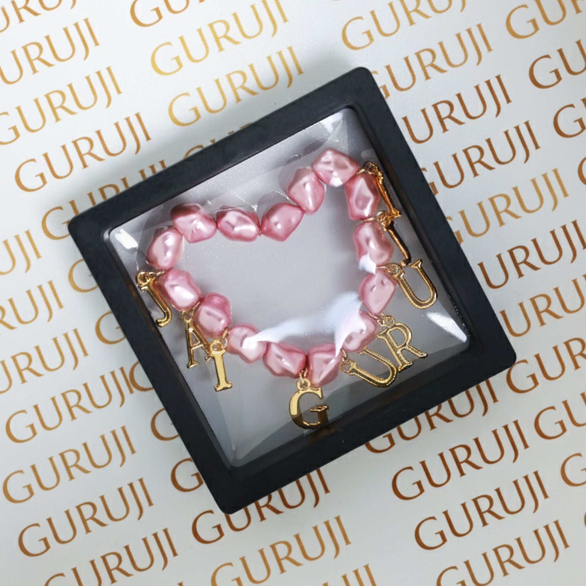 Jai Guru Ji Pink Pearl Bracelet   Grace in Faith