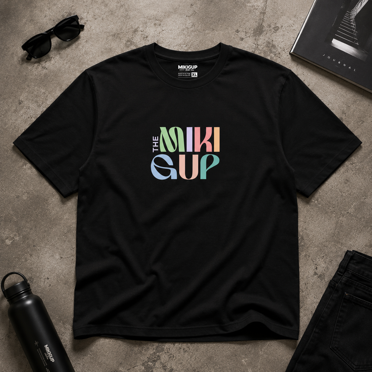 MIKIGUP Graphic Tee – Black