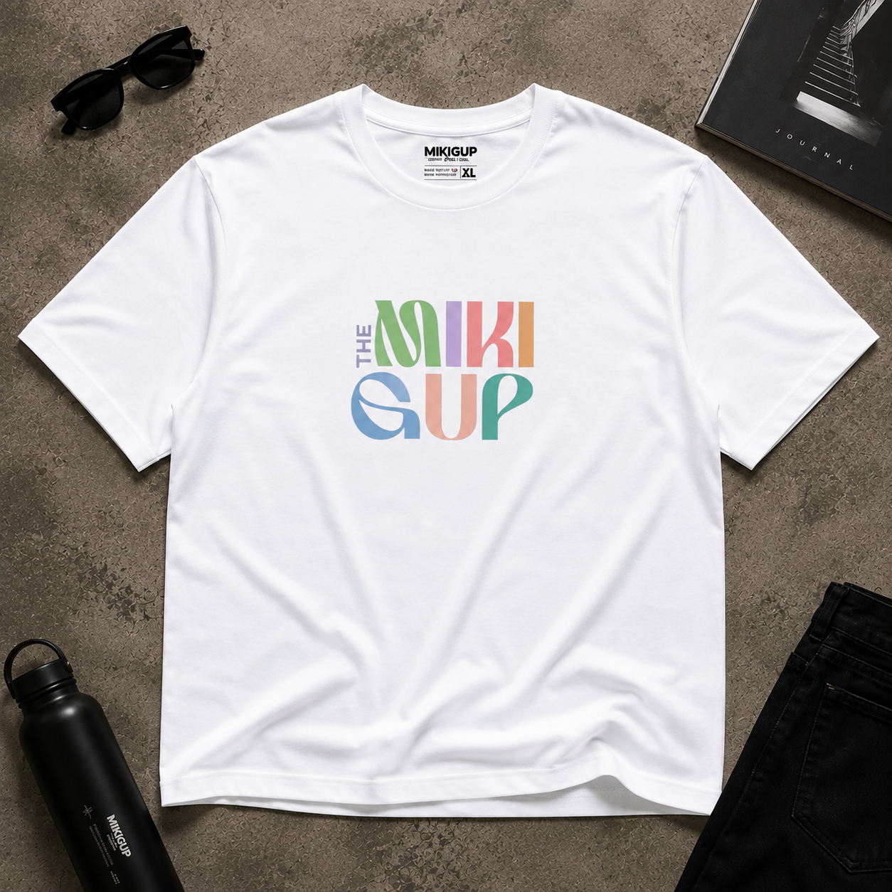 MIKIGUP Graphic Tee – White
