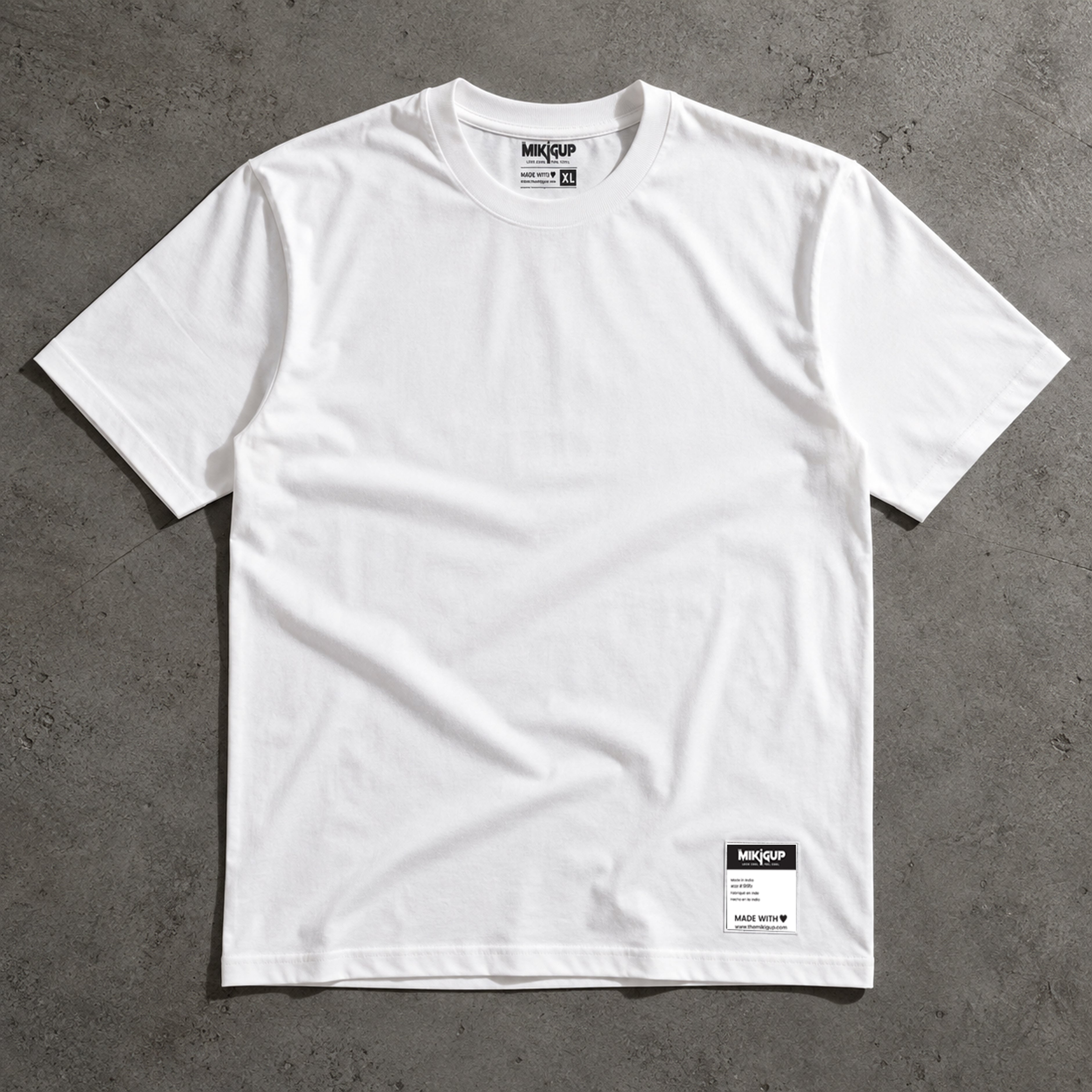 Regular White Fit Tee – Blue Print