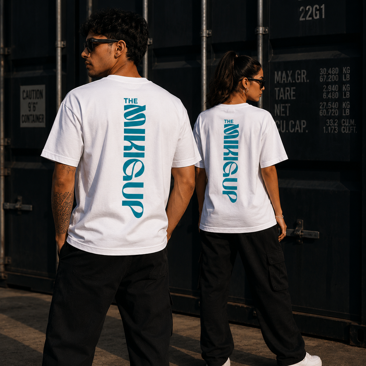 Regular White Fit Tee – Blue Print