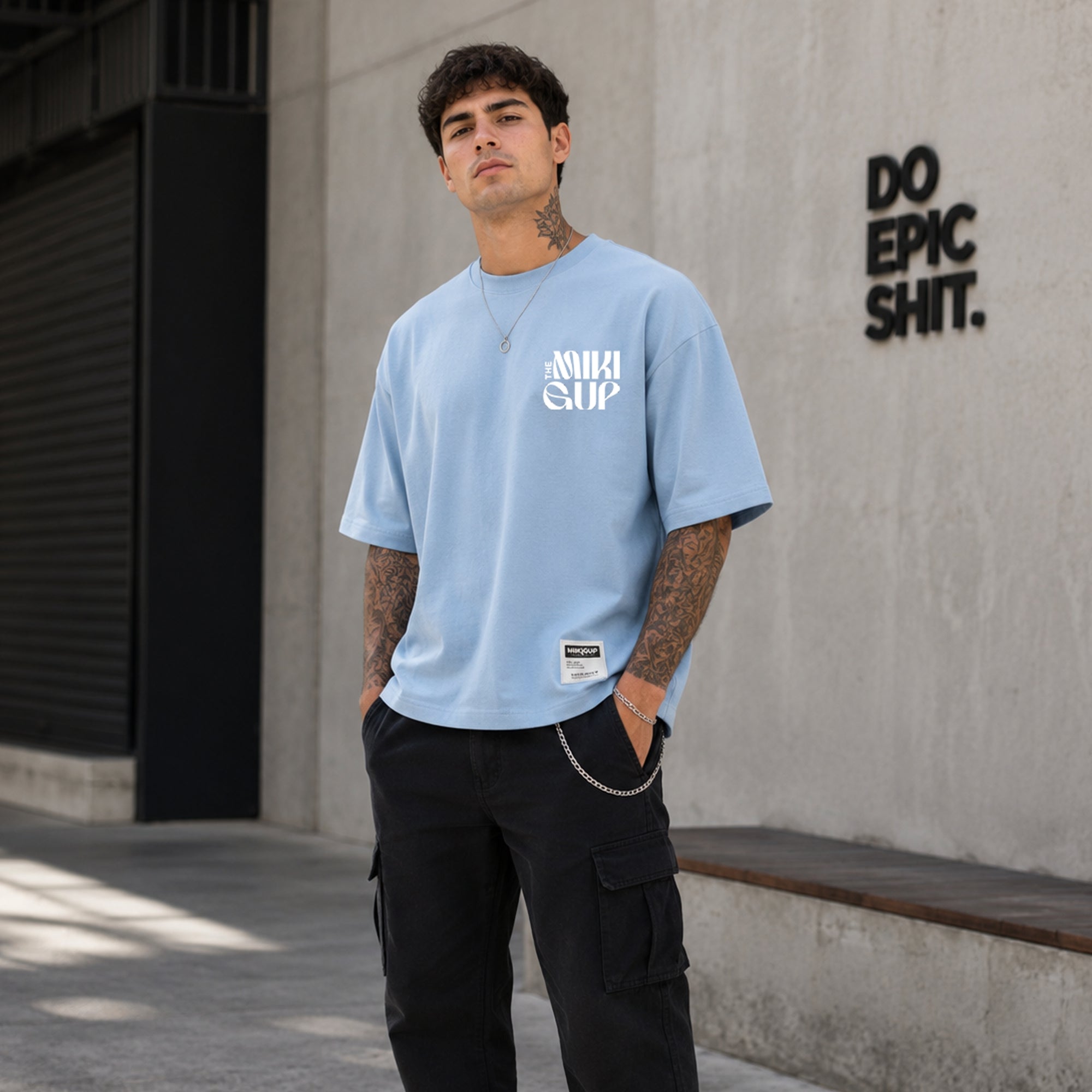 Oversized T-Shirt – Light Blue