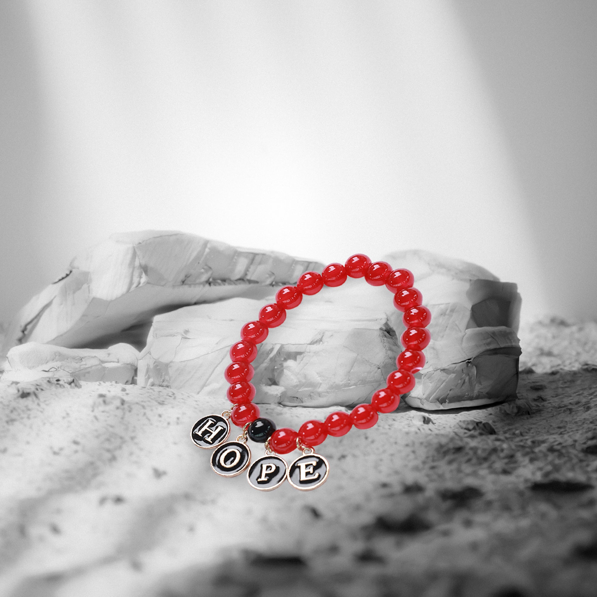 HOPE Charm Beaded Bracelet  Positivity in Every Bead