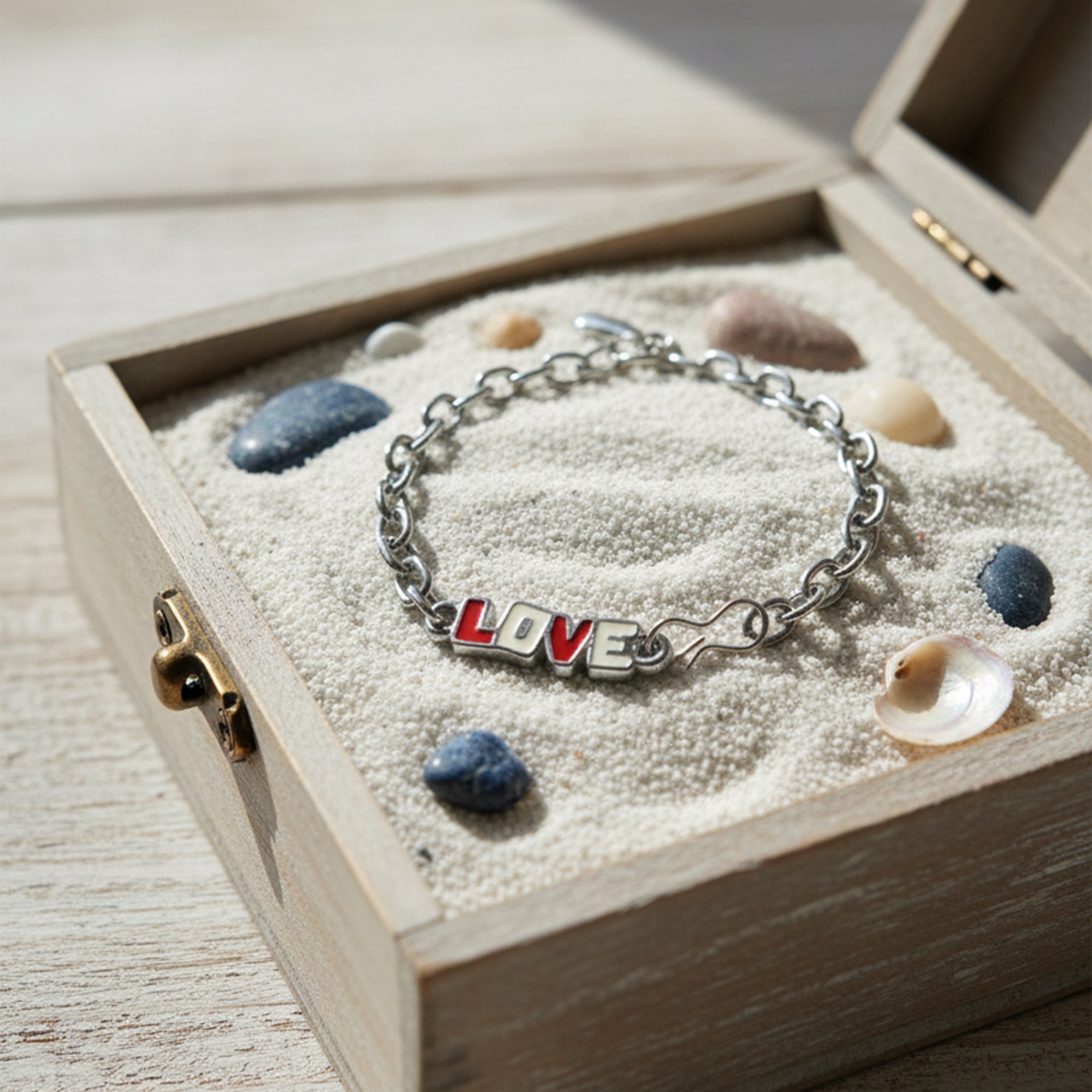 LOVE Chain Bracelet  Silver Link Edition