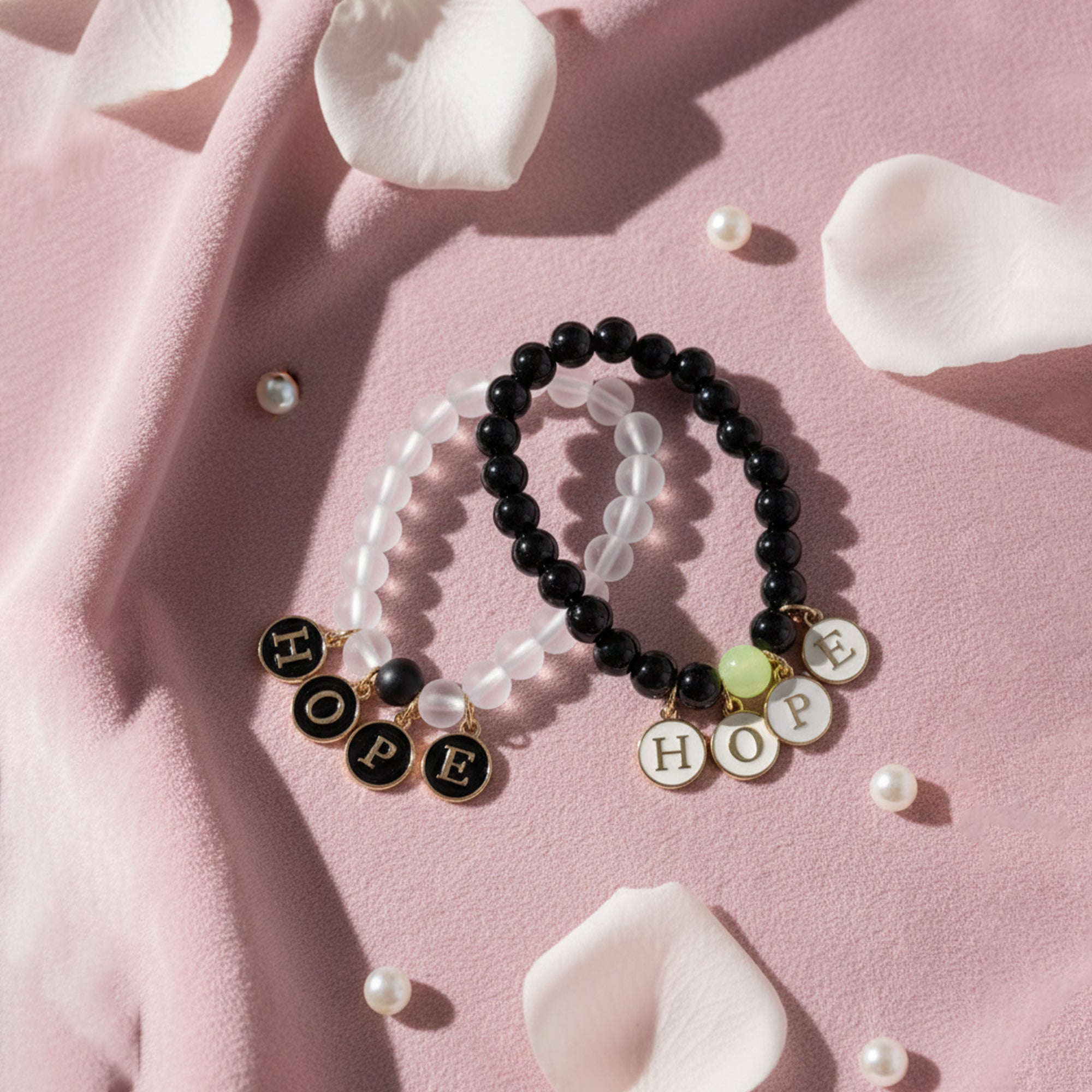 HOPE Charm Beaded Bracelet  Positivity in Every Bead