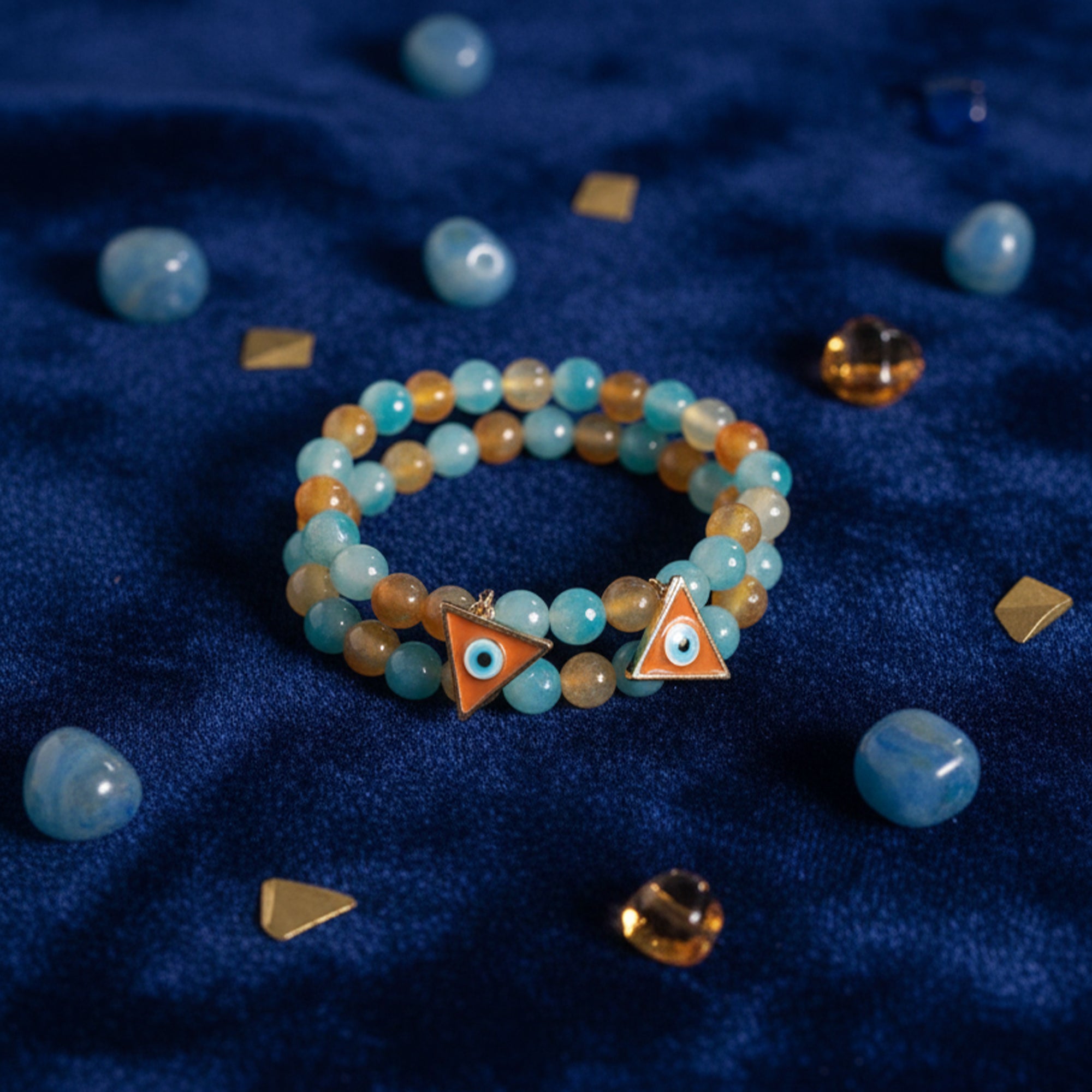 Tri Eye Gemstone Bracelet  The Good Vibes Stack
