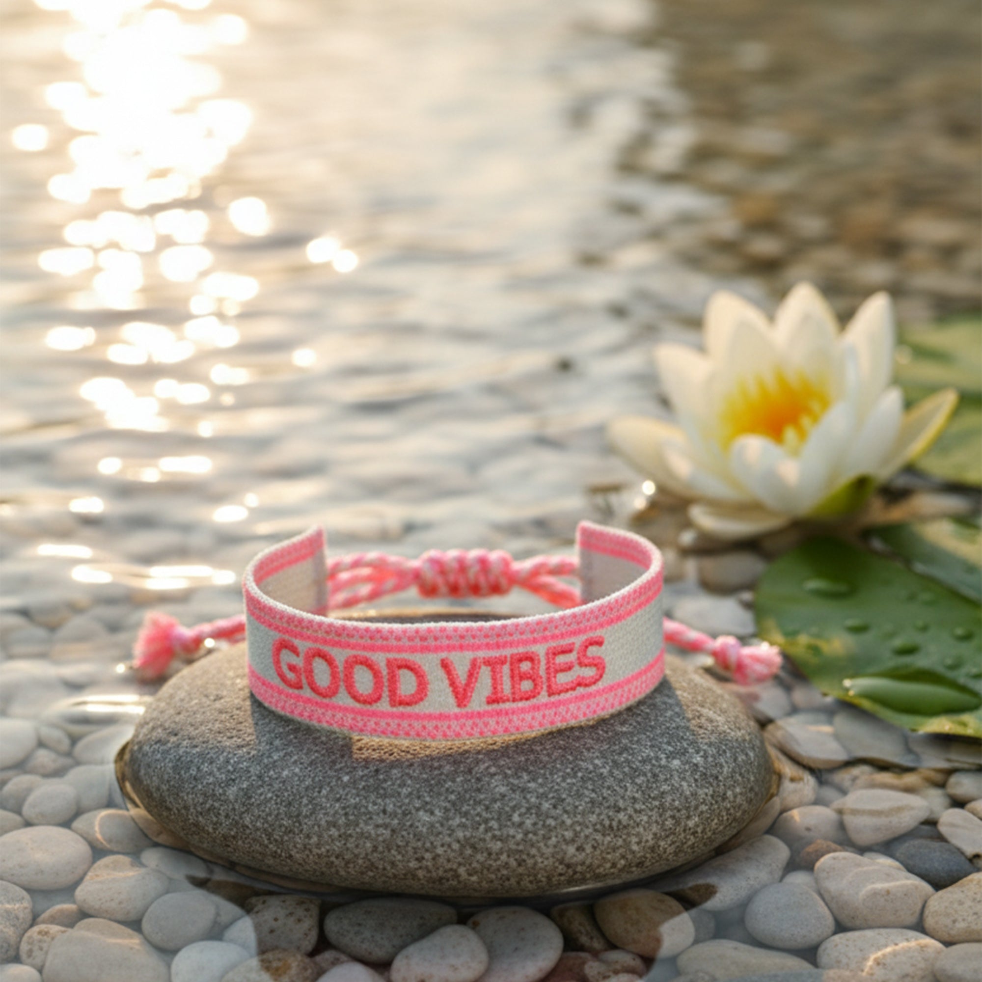 GOOD VIBES Woven Bracelet   Positivity You Can Wear