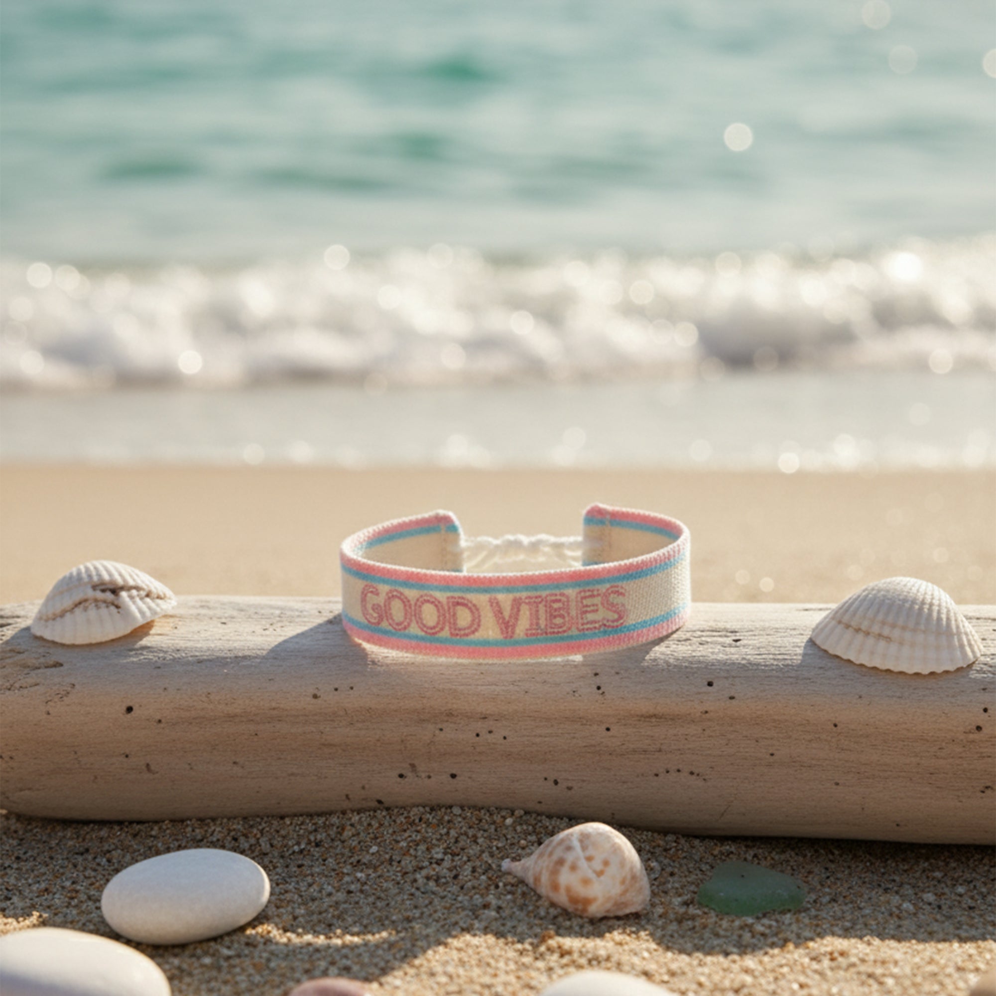 GOOD VIBES Woven Bracelet   Positivity You Can Wear