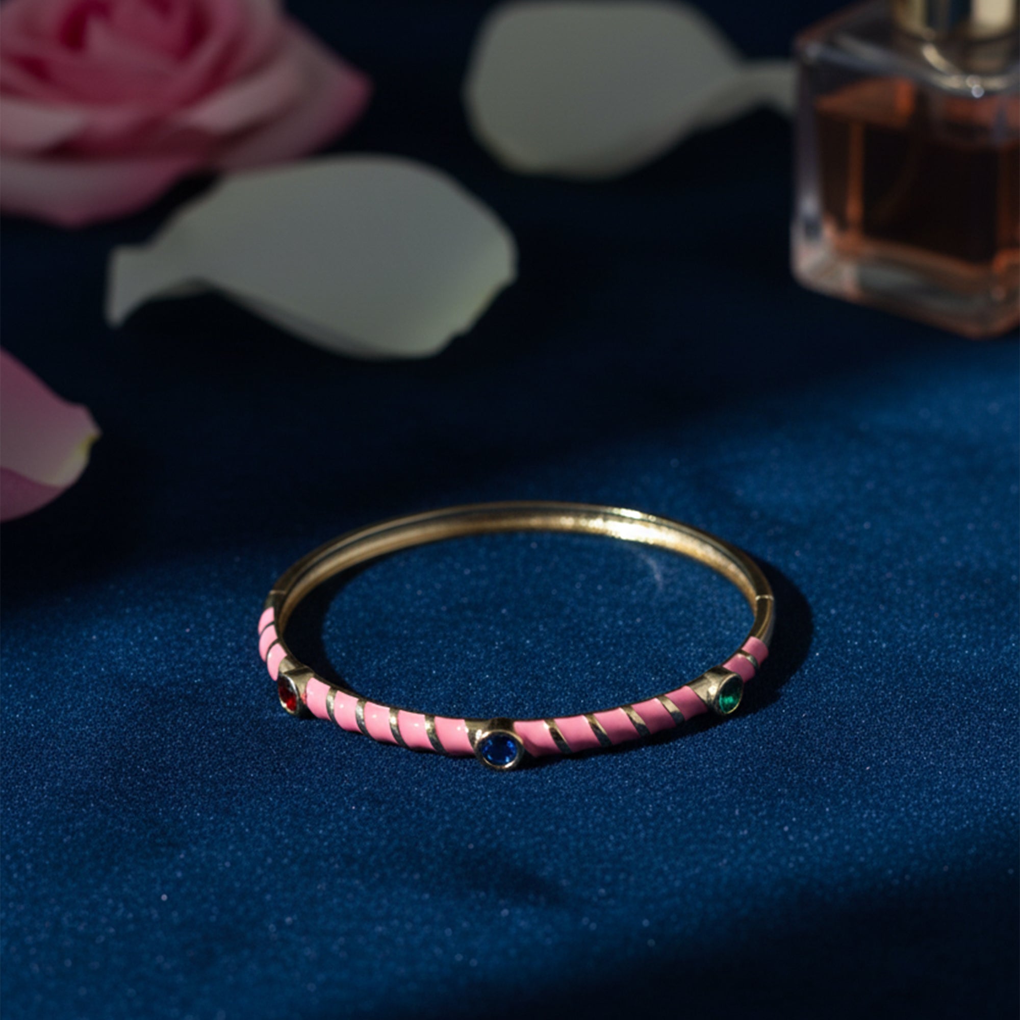 Luxe Enamel Gem Bangle  Pop Color Meets Classic Glam