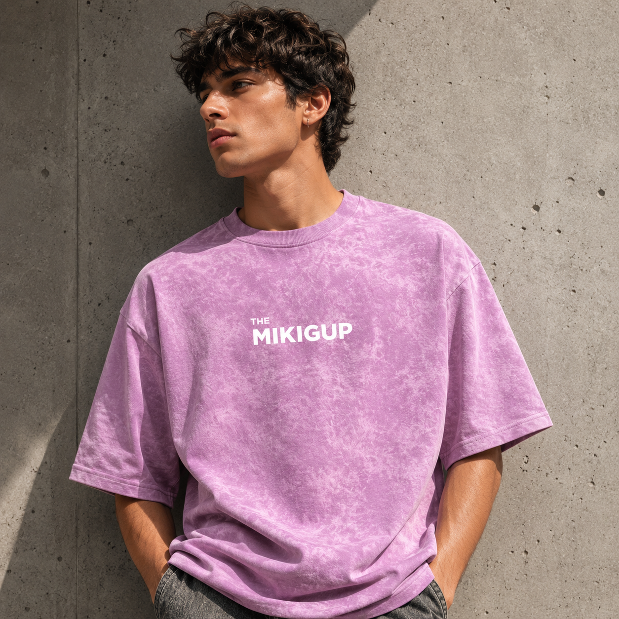 Lavender Acid Wash Oversized T-Shirt