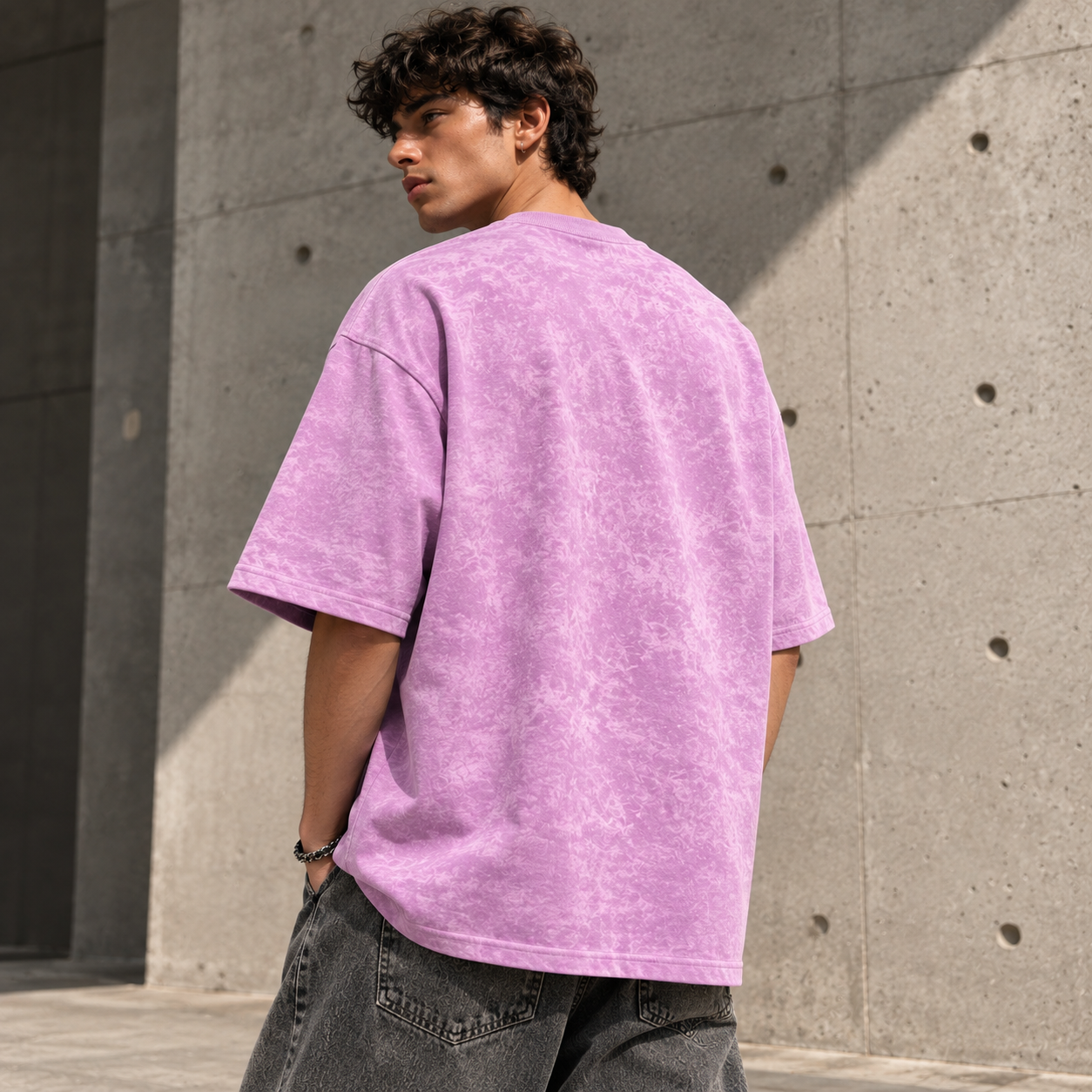 Lavender Acid Wash Oversized T-Shirt
