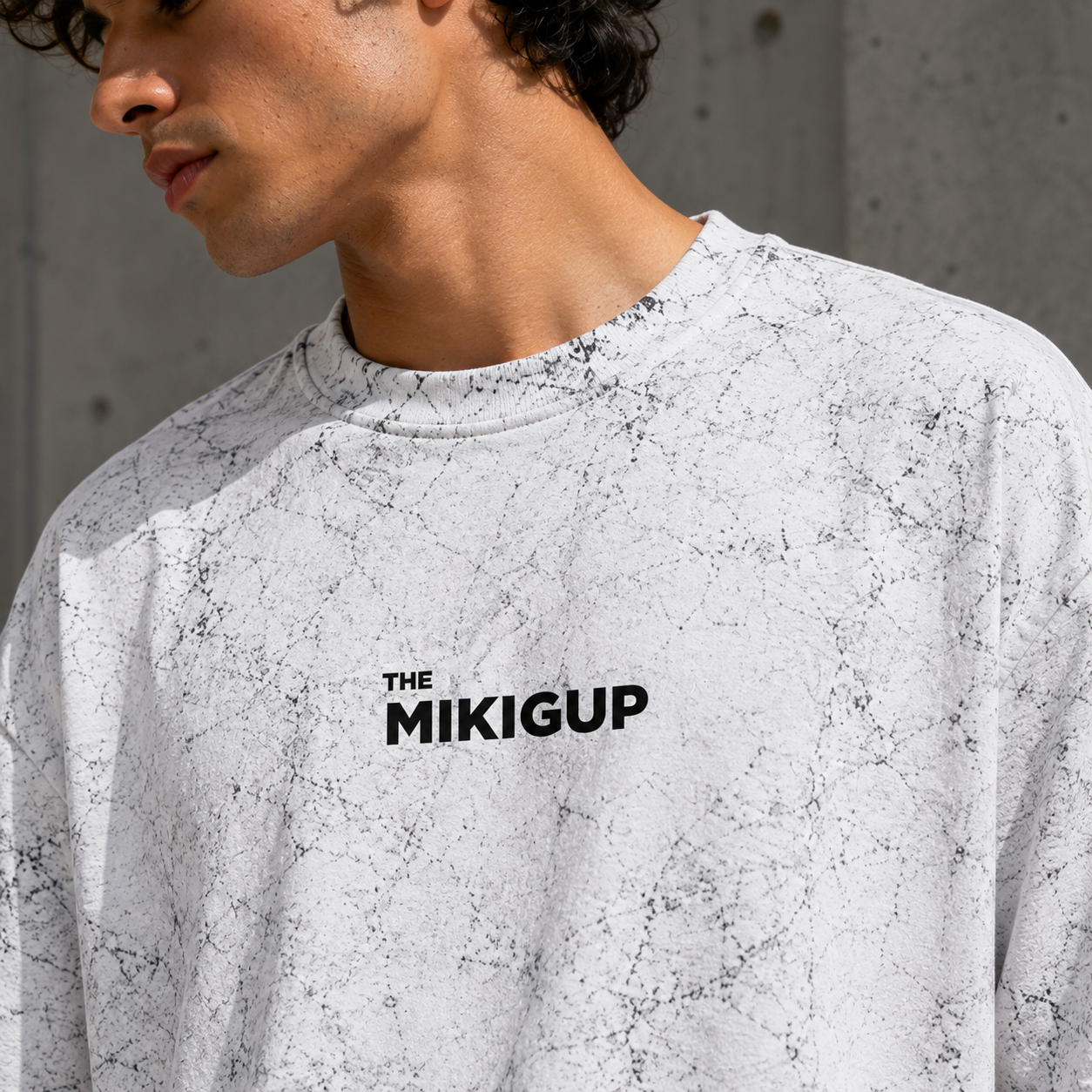 White Acid Wash Oversized T-Shirt