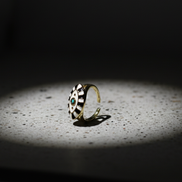 Spectrum Eye Ring  Bold Protection in Colour & Gold