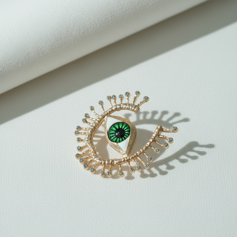 Starlit Gaze Brooch  The Luxe Evil Eye Edition