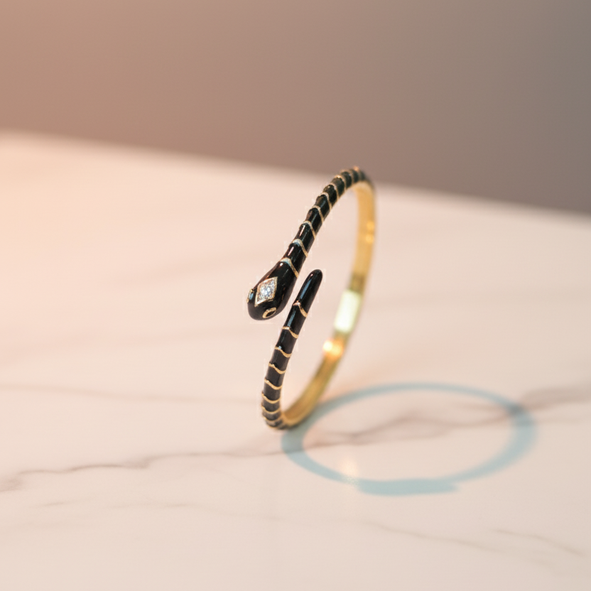 Serpent Luxe Cuff Bracelet