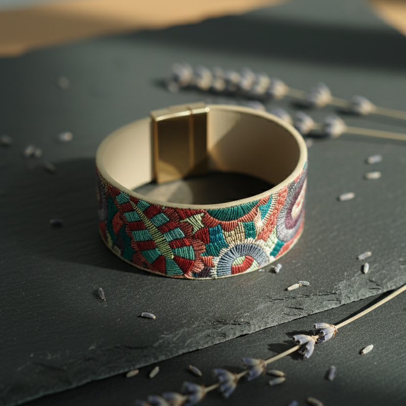 Boho Luxe Embroidered Cuff  Art You Can Wear