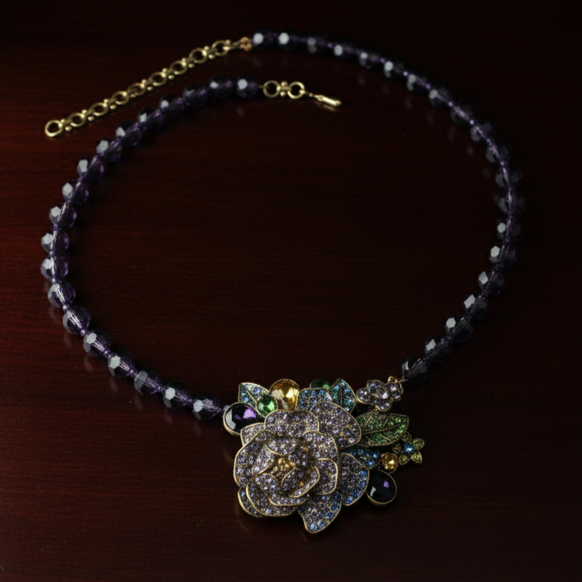 Bloom Luxe Crystal Necklace