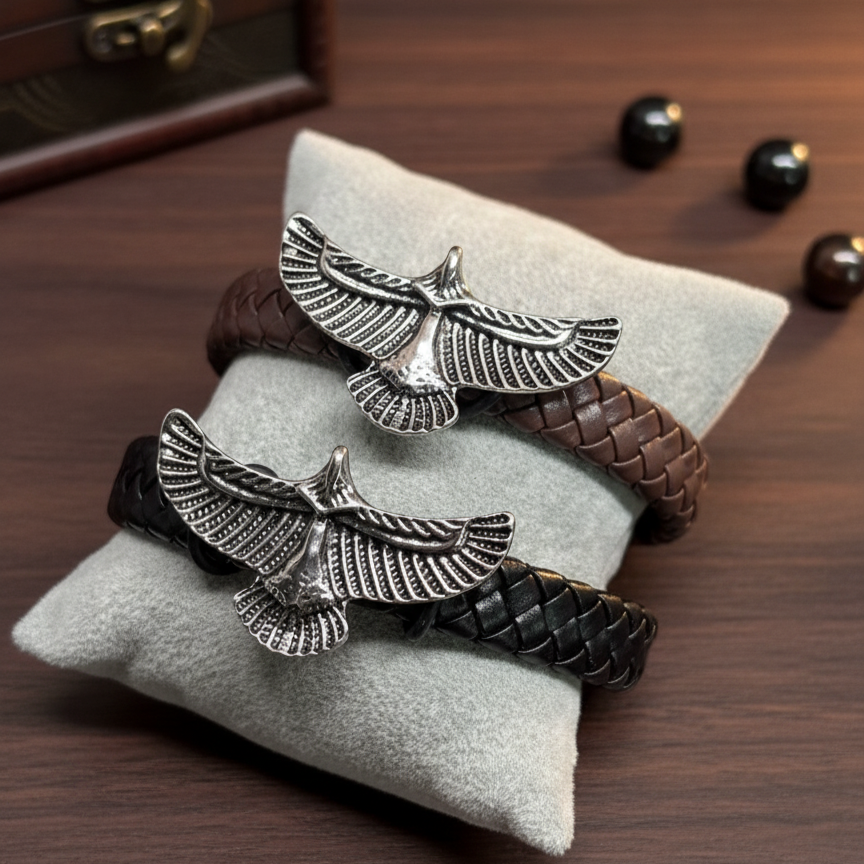 Eagle Wing Leather Bracelet