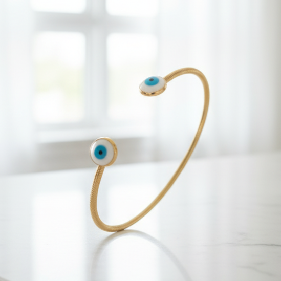 Evil Eye Aura Cuff Bracelet