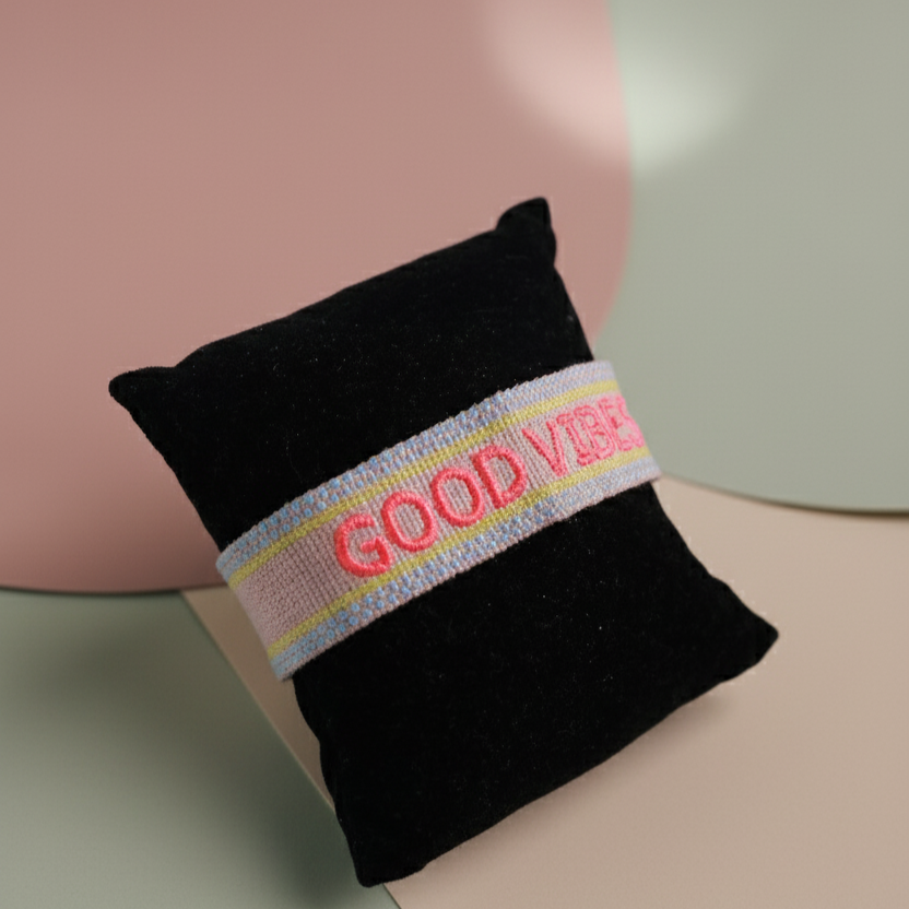 GOOD VIBES Woven Bracelet   Positivity You Can Wear
