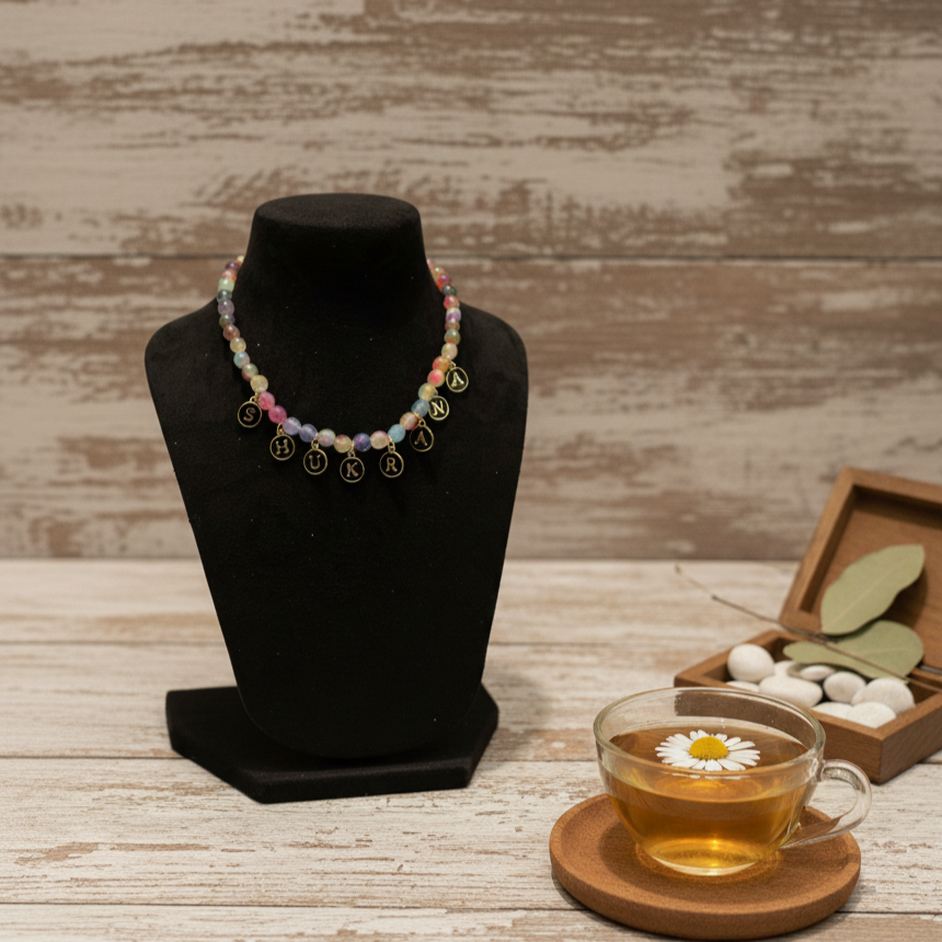 hukrana Beaded Charm Necklace  MikiGup Soul Collection