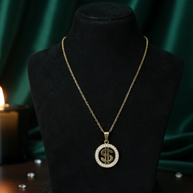 Dollar Sign Gold Pendant Chains