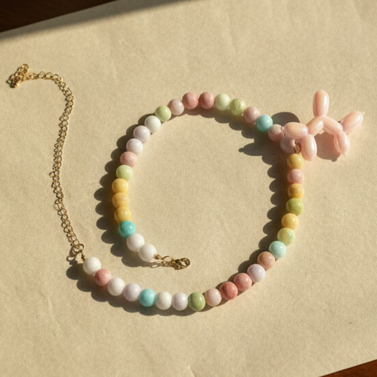 Balloon Pup Necklace  Pop of Fun in Pastel Glam