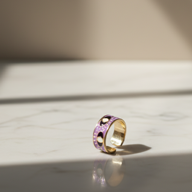 Lunar Luxe Adjustable Ring Celestial Charm for Everyday Style