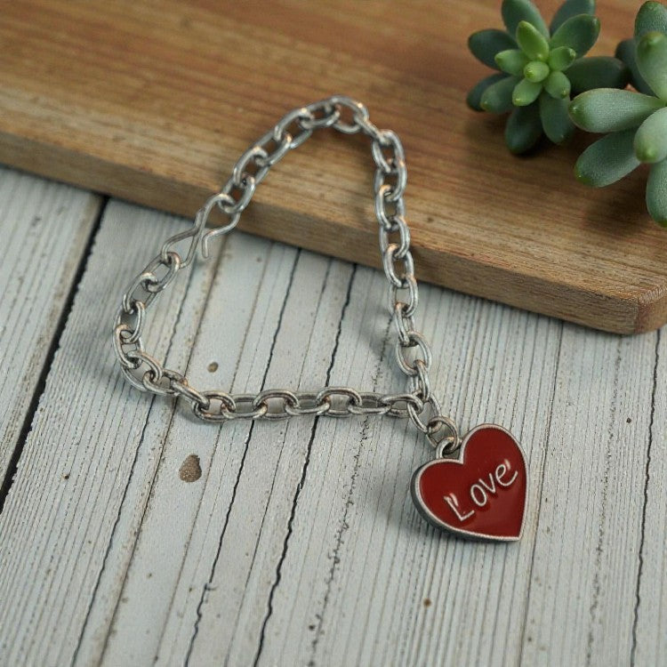 Love Link Heart Charm Bracelet