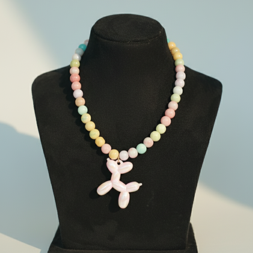 Balloon Pup Necklace  Pop of Fun in Pastel Glam