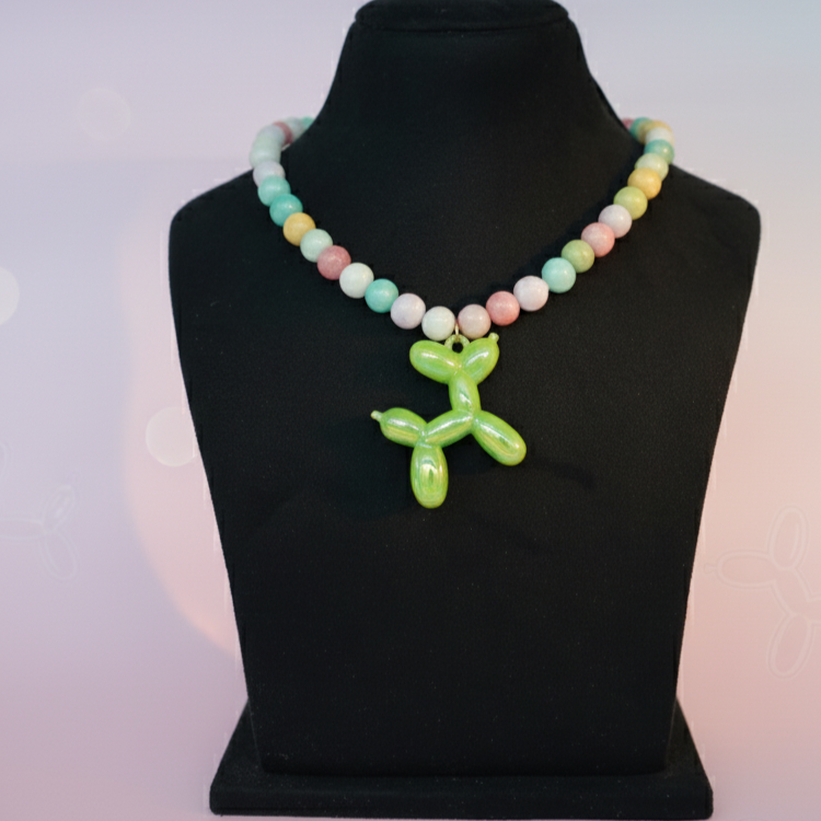 Balloon Pup Necklace  Pop of Fun in Pastel Glam