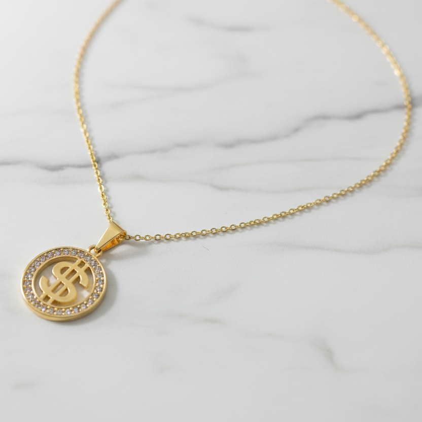 Dollar Sign Gold Pendant Chains