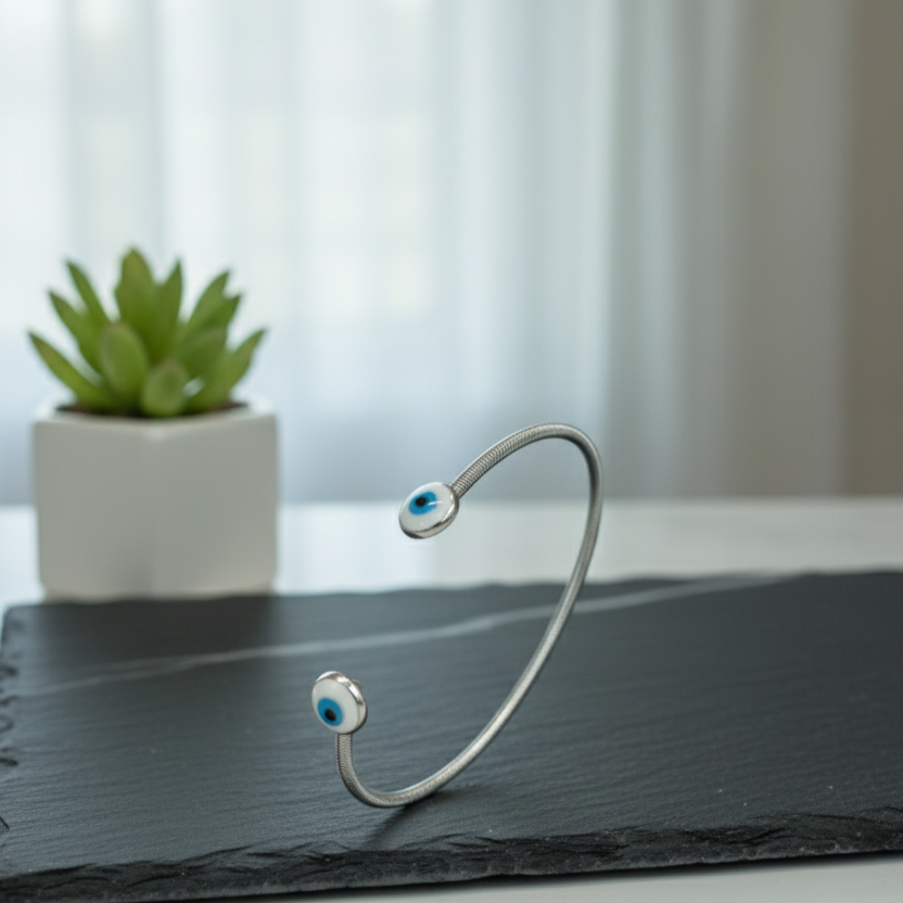 Evil Eye Aura Cuff Bracelet