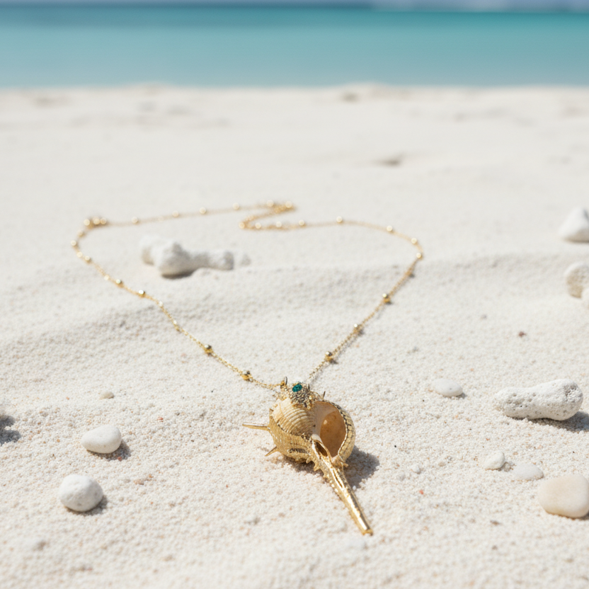 Divine Shankha Pendant Necklace