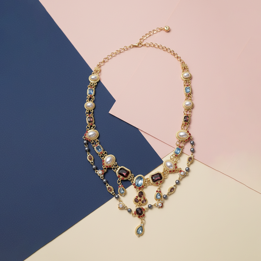 Regal Radiance Layered Necklace
