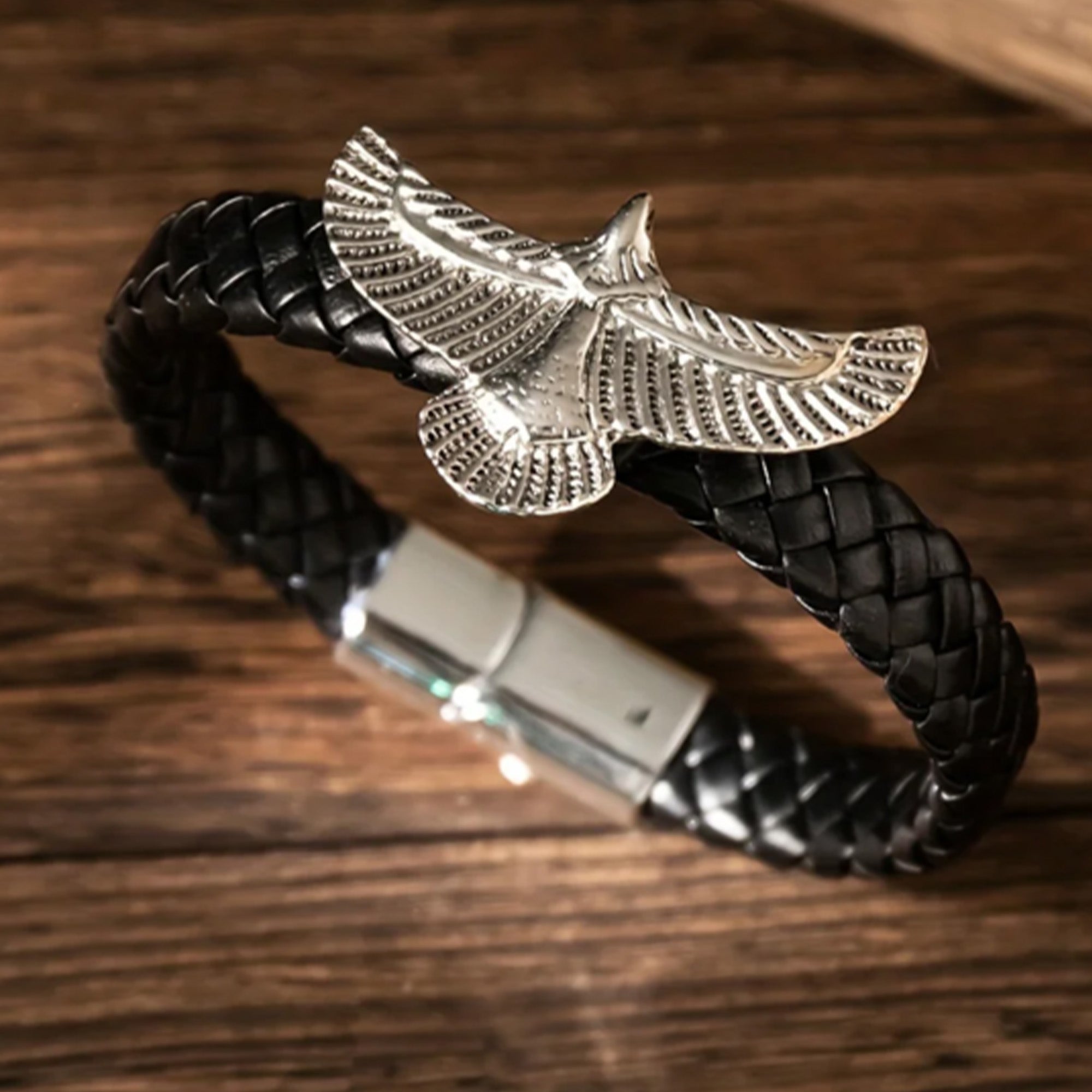 Eagle Wing Leather Bracelet