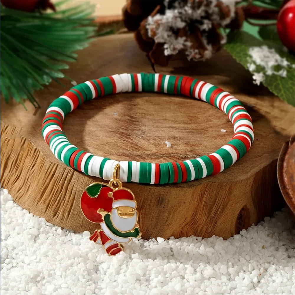 Christmas Charm Stack Bracelet Set