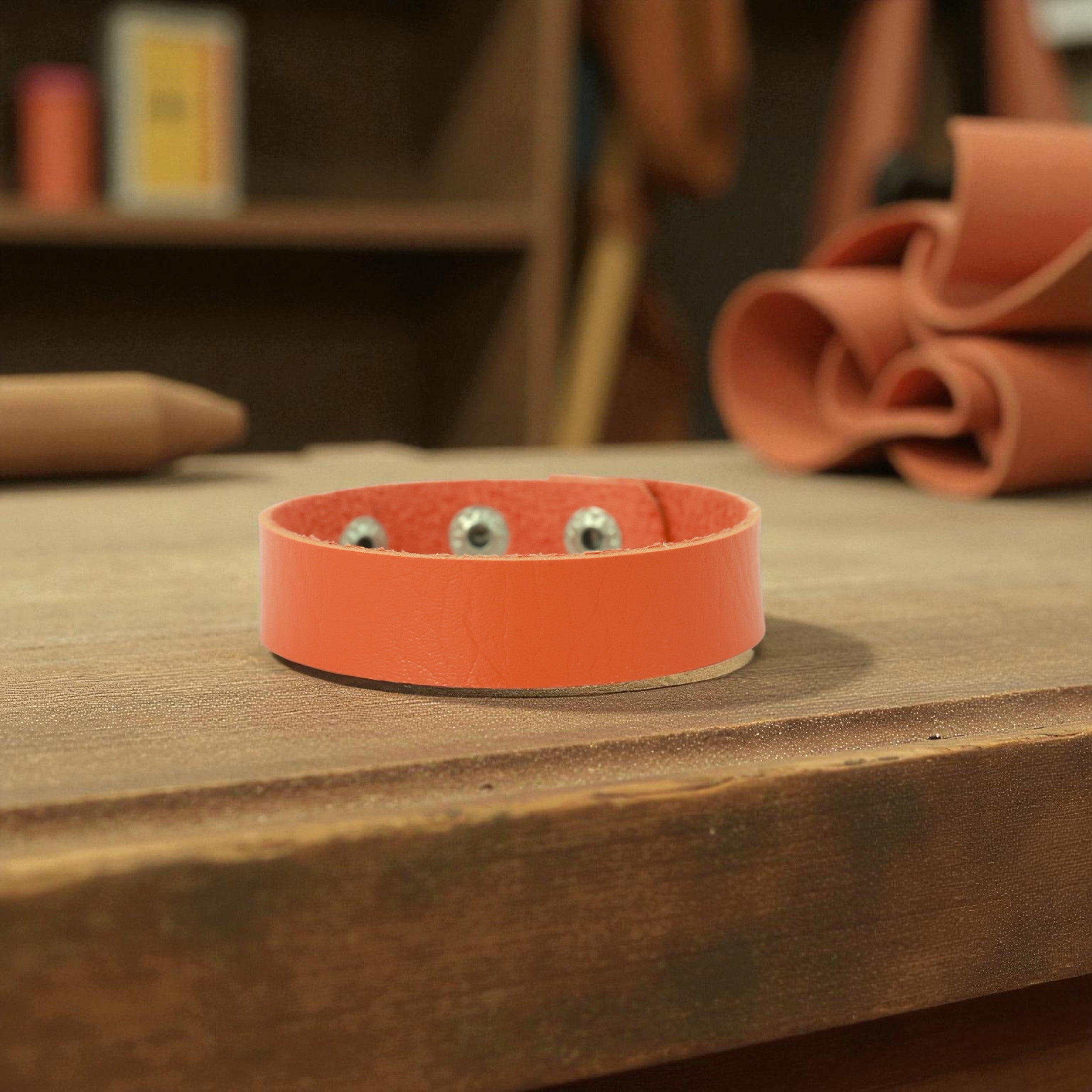 Pop Snap Leather Bracelet
