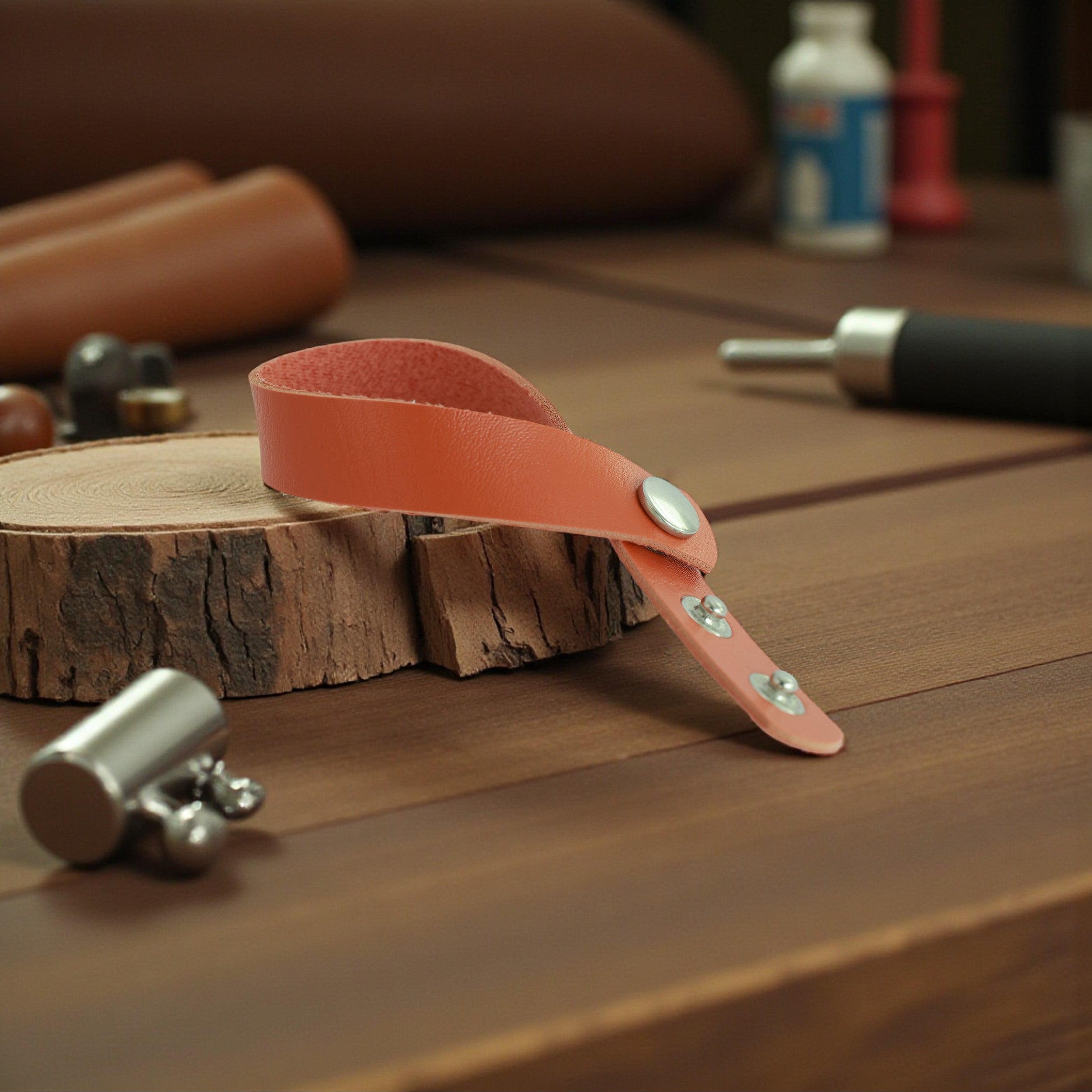 Pop Snap Leather Bracelet