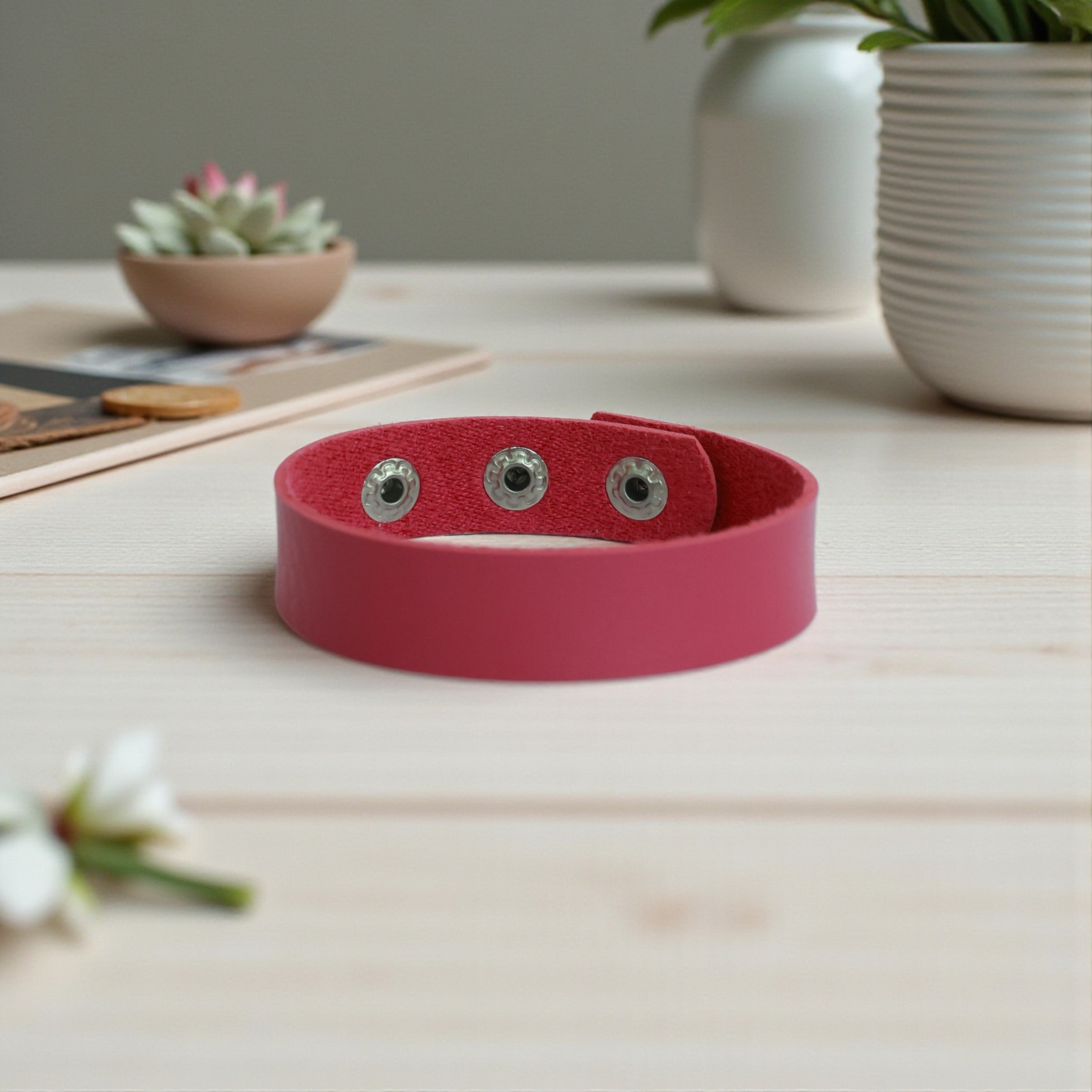 Pop Snap Leather Bracelet
